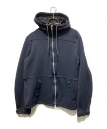 COMME des GARCONS HOMME（コムデギャルソン オム）の古着「縮絨ジップアップジャケット/10AW」｜ネイビー