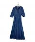 Ameri VINTAGE（アメリヴィンテージ）の古着「SHIRRING COLLAR DENIM DRESS」｜インディゴ