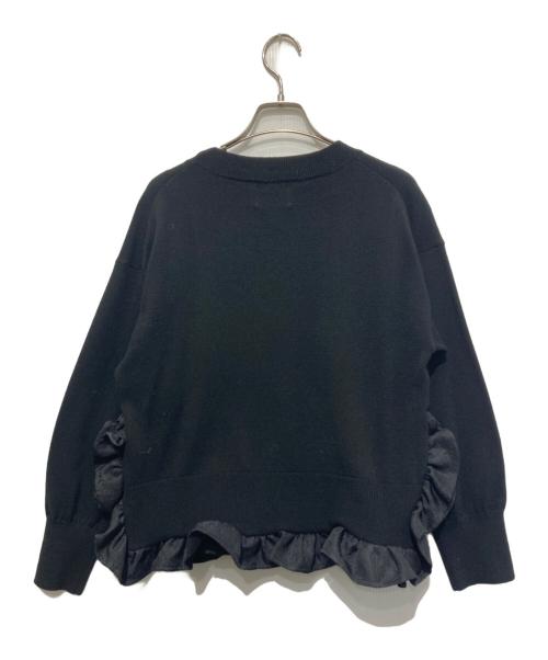 OHGA（オオガ）OHGA (オオガ) ドッキングフリルニット ブラック サイズ:Freeの古着・服飾アイテム