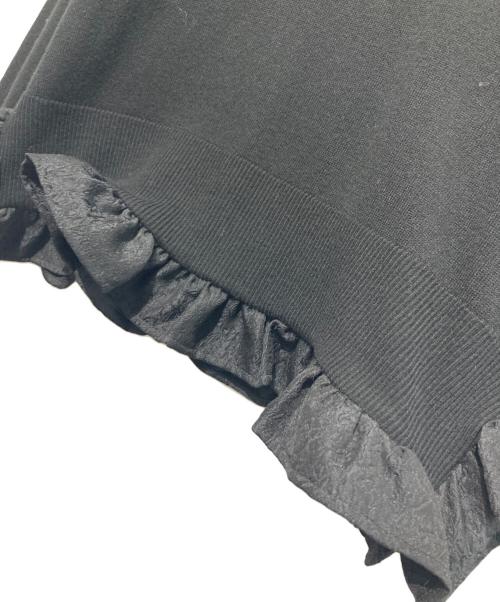 OHGA（オオガ）OHGA (オオガ) ドッキングフリルニット ブラック サイズ:Freeの古着・服飾アイテム