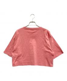 CELINE（セリーヌ）の古着「ロゴ クロップド Tシャツ」｜ピンク