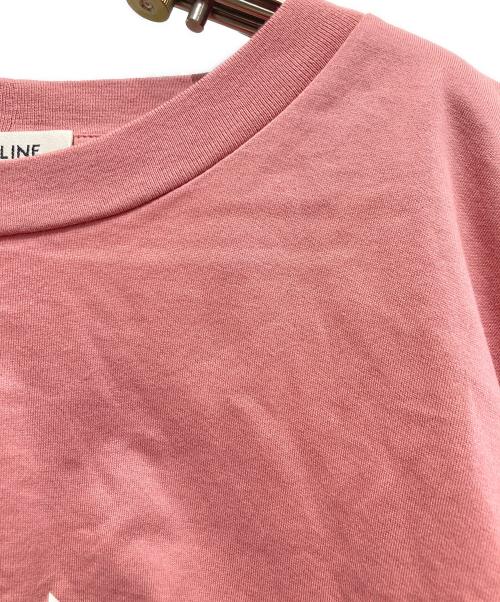 CELINE（セリーヌ）CELINE (セリーヌ) ロゴ クロップド Tシャツ ピンク サイズ:Sの古着・服飾アイテム