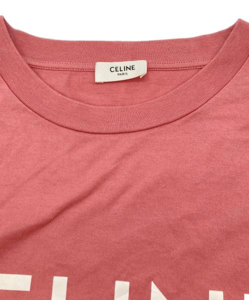 CELINE（セリーヌ）CELINE (セリーヌ) ロゴ クロップド Tシャツ ピンク サイズ:Sの古着・服飾アイテム