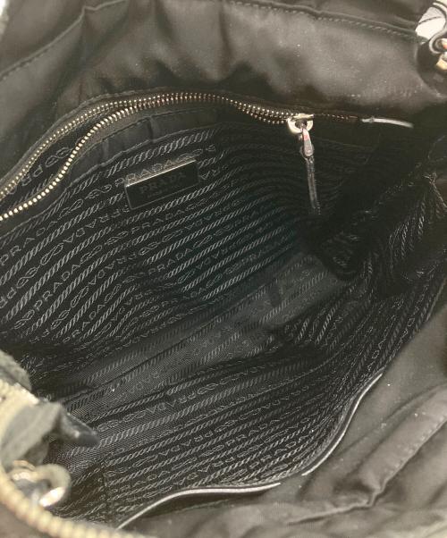 PRADA（プラダ）PRADA (プラダ) 2WAYリボンナイロンバッグ ブラックの古着・服飾アイテム