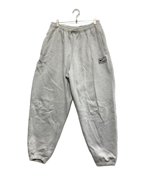 NIKE（ナイキ）NIKE (ナイキ) stussy (ステューシー) STONE WASHED FLEECE PANT/ストーンウォッシュド フリースパンツ/スウェットパンツ グレー サイズ:Lの古着・服飾アイテム