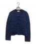 DES PRES（デ プレ）の古着「ハンドクロシェ クルーネックニットジャケット」｜ネイビー
