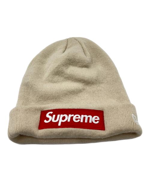 SUPREME（シュプリーム）Supreme (シュプリーム) New Era (ニューエラ) Box Logo Beanie/ボックス ロゴ ビーニー ベージュの古着・服飾アイテム