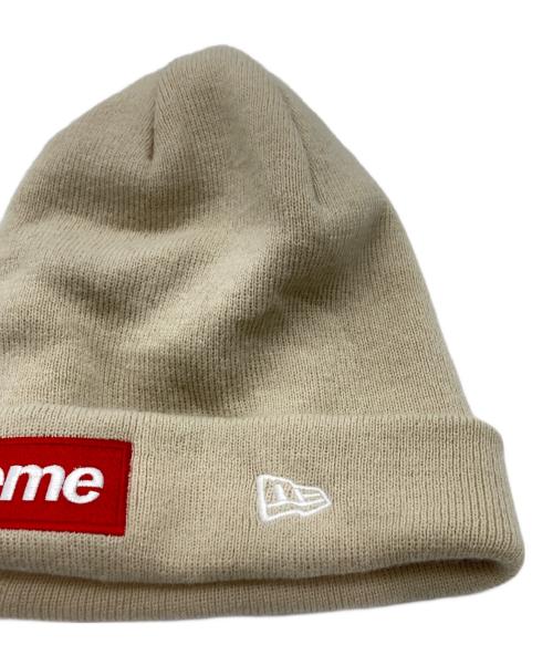 SUPREME（シュプリーム）Supreme (シュプリーム) New Era (ニューエラ) Box Logo Beanie/ボックス ロゴ ビーニー ベージュの古着・服飾アイテム