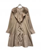 Super Beautyスーパービューティ）の古着「フリルロングコート」｜ベージュ