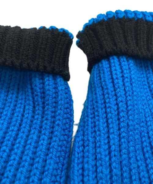 GUCCI（グッチ）GUCCI (グッチ) adidas (アディダス) ロゴ刺繍ニット ホワイト×ブルー サイズ:XLの古着・服飾アイテム