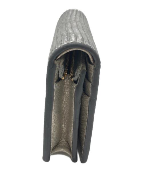 GUCCI（グッチ）GUCCI (グッチ) GGマーモントコンパクトウォレット グレーの古着・服飾アイテム