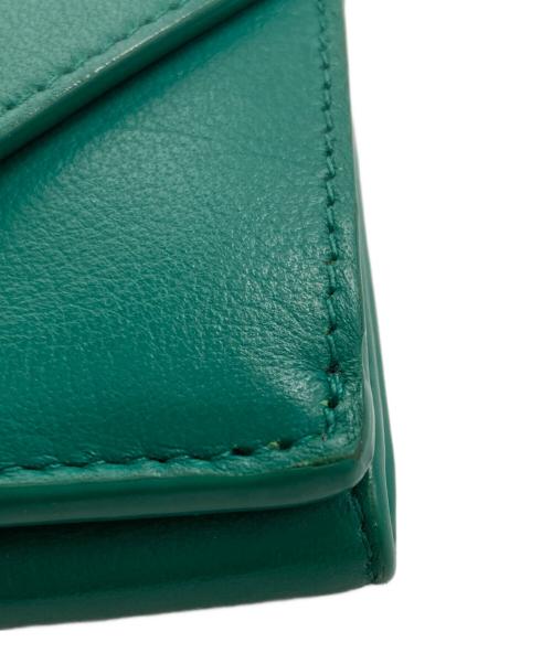 BALENCIAGA（バレンシアガ）BALENCIAGA (バレンシアガ) PAPER ZA MINI WALLET グリーンの古着・服飾アイテム