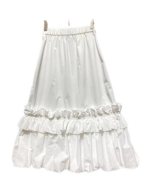 UNITED ARROWS TOKYO（ユナイテッドアローズトウキョウ）UNITED ARROWS TOKYO (ユナイテッドアローズトウキョウ) フリルスカート ホワイト サイズ:36の古着・服飾アイテム