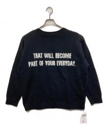 marmors（マルモア）の古着「カシミヤウールロゴニット」｜ブラック