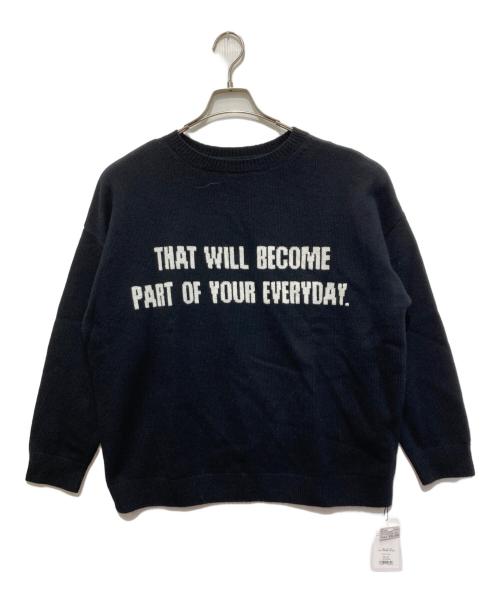 marmors（マルモア）marmors (マルモア) カシミヤウールロゴニット ブラック サイズ:36 未使用品の古着・服飾アイテム