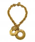 CELINEセリーヌ）の古着「3連サークルロゴブレスレット」｜ゴールド