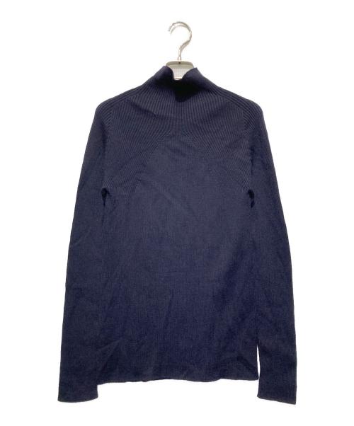 BATONER（バトナ―）BATONER (バトナ―) AGING WOOL RIBNATURE TURTLE NECK ネイビー サイズ:2の古着・服飾アイテム