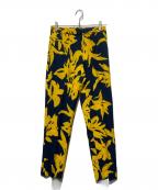 DRIES VAN NOTENドリスヴァンノッテン）の古着「花柄パンツ」｜ネイビー×イエロー
