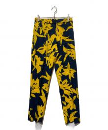 DRIES VAN NOTEN（ドリスヴァンノッテン）の古着「花柄パンツ」｜ネイビー×イエロー