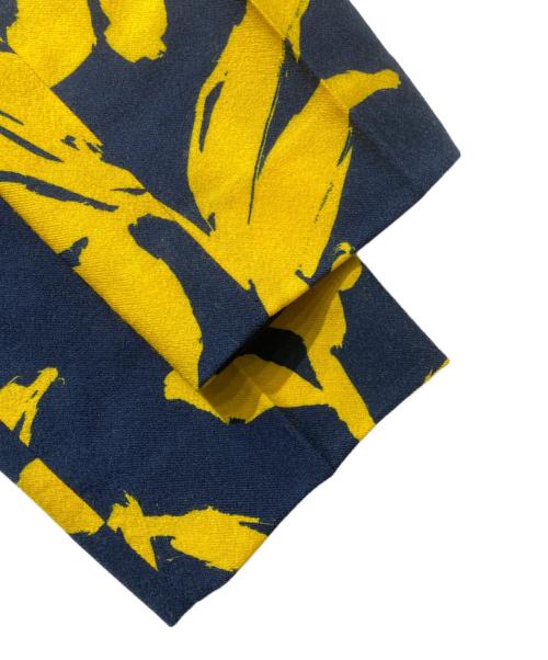 DRIES VAN NOTEN（ドリスヴァンノッテン）DRIES VAN NOTEN (ドリスヴァンノッテン) 花柄パンツ ネイビー×イエロー サイズ:Freeの古着・服飾アイテム