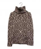 CELINEセリーヌ）の古着「ハイネックニット」｜パープル×ベージュ