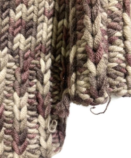 CELINE（セリーヌ）CELINE (セリーヌ) ハイネックニット パープル×ベージュ サイズ:Sの古着・服飾アイテム