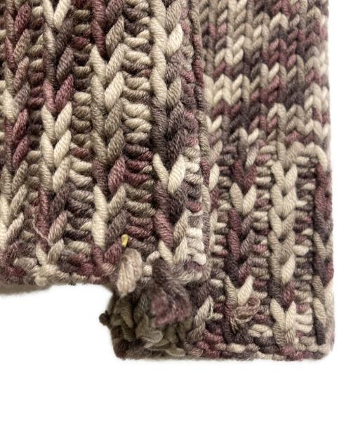 CELINE（セリーヌ）CELINE (セリーヌ) ハイネックニット パープル×ベージュ サイズ:Sの古着・服飾アイテム