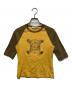 CELINE（セリーヌ）の古着「スタッズラグランTシャツ」｜イエロー×ベージュ