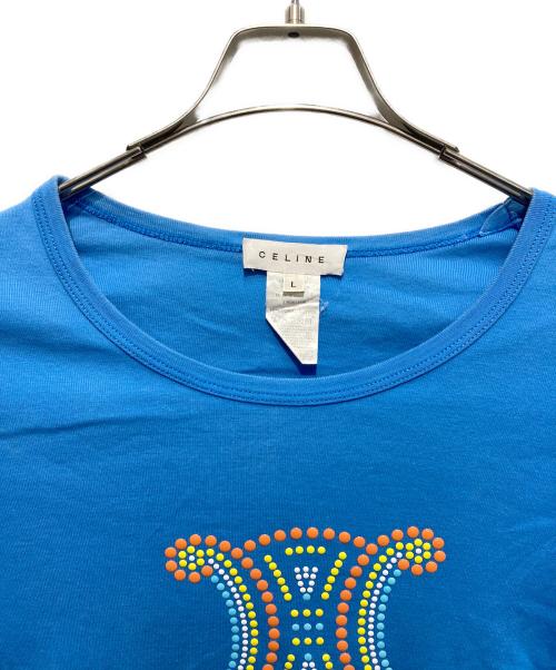 CELINE（セリーヌ）CELINE (セリーヌ) ビジュートリオンフカットソー スカイブルー サイズ:Lの古着・服飾アイテム