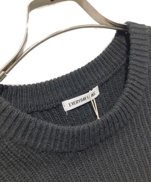 EVERYDAY I LIKE.（エヴリデイ アイ ライク）EVERYDAY I LIKE. (エヴリデイ アイ ライク) カシミヤ混ニット ブラック サイズ:Freeの古着・服飾アイテム