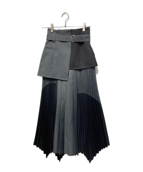 UNITED TOKYO（ユナイテッドトーキョー）UNITED TOKYO (ユナイテッドトーキョー) ドームコルセットプリーツスカート グレー サイズ:1の古着・服飾アイテム