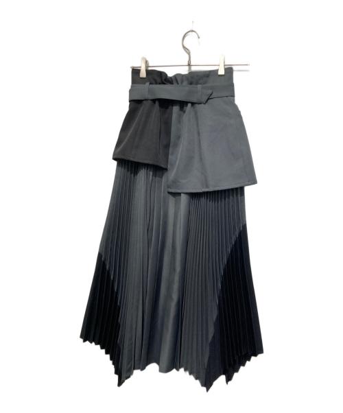 UNITED TOKYO（ユナイテッドトーキョー）UNITED TOKYO (ユナイテッドトーキョー) ドームコルセットプリーツスカート グレー サイズ:1の古着・服飾アイテム