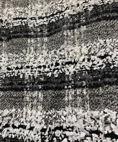 M'S GRACY（エムズグレイシー）M'S GRACY (エムズグレイシー) リボン付ツイードコート ホワイト サイズ:40 未使用品の古着・服飾アイテム