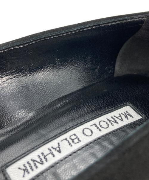 Manolo Blahnik（マノロブラニク）Manolo Blahnik (マノロブラニク) スウェードパンプス ブラック サイズ:34 1/2の古着・服飾アイテム