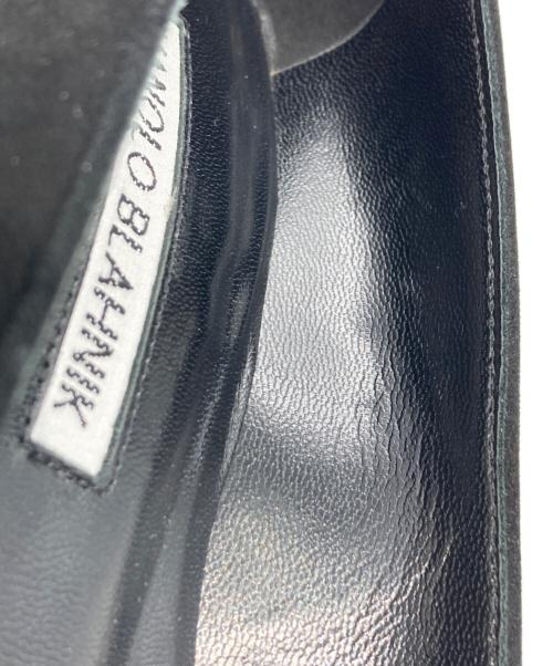 Manolo Blahnik（マノロブラニク）Manolo Blahnik (マノロブラニク) スウェードパンプス ブラック サイズ:34 1/2の古着・服飾アイテム