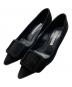 Manolo Blahnik（マノロブラニク）の古着「スウェードパンプス」｜ブラック