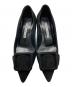 中古・古着 Manolo Blahnik (マノロブラニク) スウェードパンプス ブラック サイズ:34 1/2：40000円