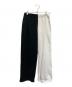 SHISHIKUI（シシクイ）の古着「バイカラースウェットパンツ」｜ブラック×ホワイト