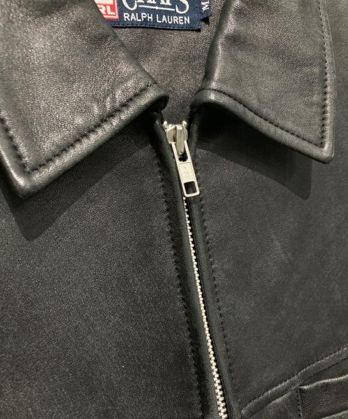 CHAPS RALPH LAUREN（チャップス ラルフローレン）CHAPS RALPH LAUREN (チャップス ラルフローレン) ラムレザージャケット ブラック サイズ:Mの古着・服飾アイテム