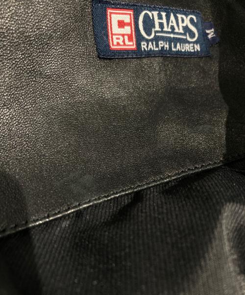CHAPS RALPH LAUREN（チャップス ラルフローレン）CHAPS RALPH LAUREN (チャップス ラルフローレン) ラムレザージャケット ブラック サイズ:Mの古着・服飾アイテム