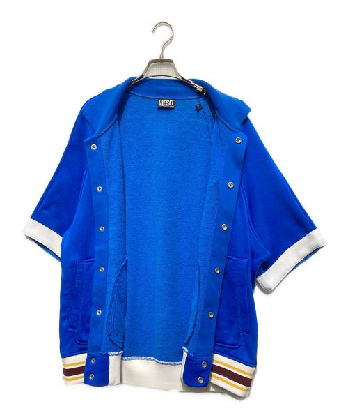 DIESEL（ディーゼル）DIESEL (ディーゼル) ロゴ半袖スウェットシャツ ブルー サイズ:Mの古着・服飾アイテム