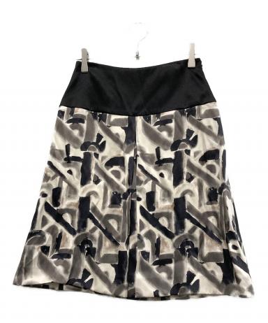 中古・古着通販】PRADA (プラダ) ボックスプリーツスカート ブラック