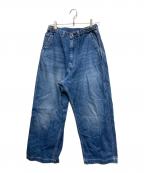 ordinary fitsオーディナリーフィッツ）の古着「BELL PANTS/ベル パンツ/デニムパンツ」｜ネイビー