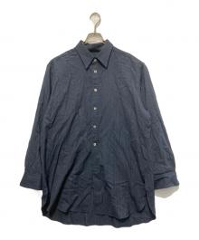 IRENISA（イレニサ）の古着「MIDDLE LENGTH SHIRT/ミドル レングス シャツ/ロングシャツ」｜ブラック