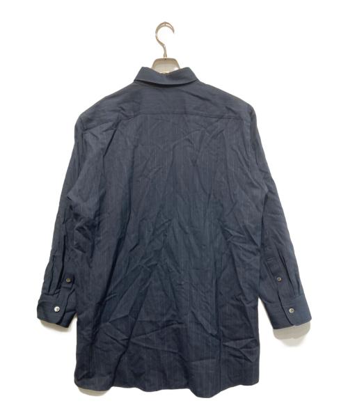 IRENISA（イレニサ）IRENISA (イレニサ) MIDDLE LENGTH SHIRT/ミドル レングス シャツ/ロングシャツ ブラック サイズ:2の古着・服飾アイテム