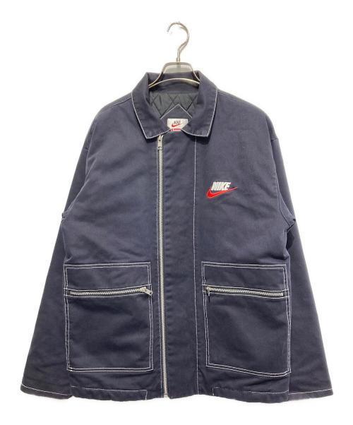 NIKE（ナイキ）NIKE (ナイキ) Supreme (シュプリーム) Double Zip Quilted Work Jacket ネイビー サイズ:Mの古着・服飾アイテム