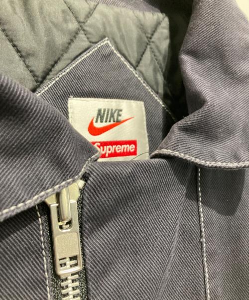 NIKE（ナイキ）NIKE (ナイキ) Supreme (シュプリーム) Double Zip Quilted Work Jacket ネイビー サイズ:Mの古着・服飾アイテム