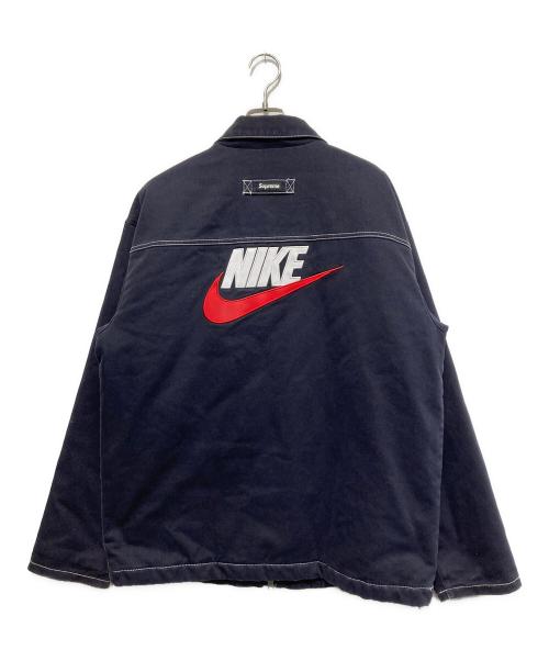 NIKE（ナイキ）NIKE (ナイキ) Supreme (シュプリーム) Double Zip Quilted Work Jacket ネイビー サイズ:Mの古着・服飾アイテム