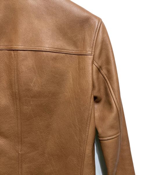 COACH（コーチ）COACH (コーチ) シングルレザ‐ジャケット ブラウン サイズ:XSの古着・服飾アイテム