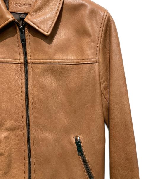 COACH（コーチ）COACH (コーチ) シングルレザ‐ジャケット ブラウン サイズ:XSの古着・服飾アイテム